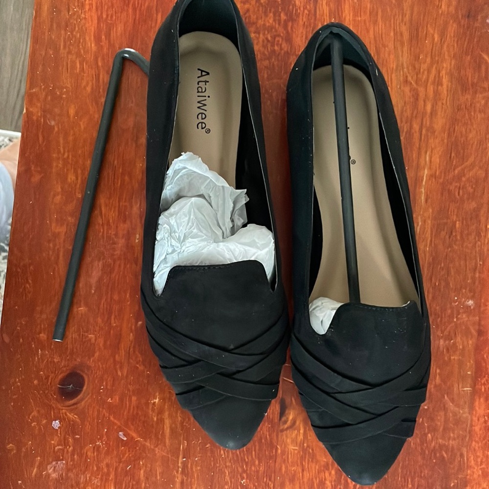 Brand new pointy toe flats.  Size 9.5 black